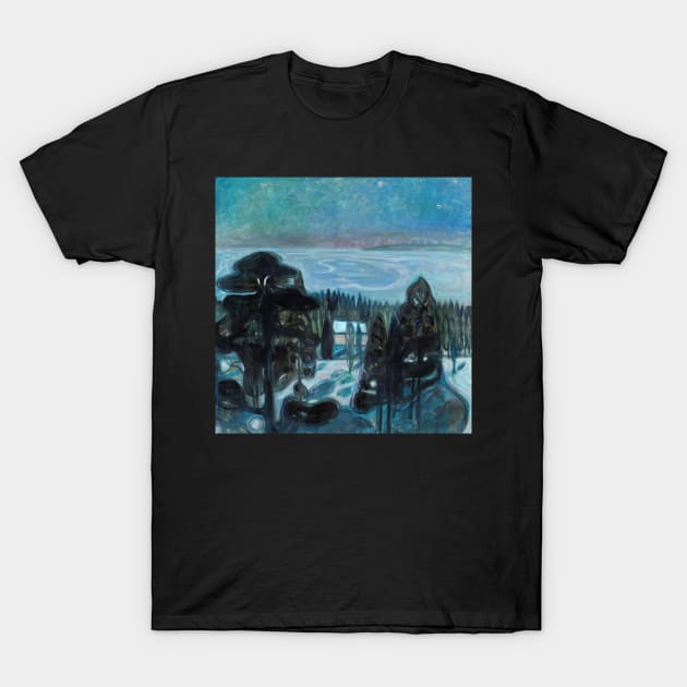 The White Night by Munch T-Shirt by MurellosArt